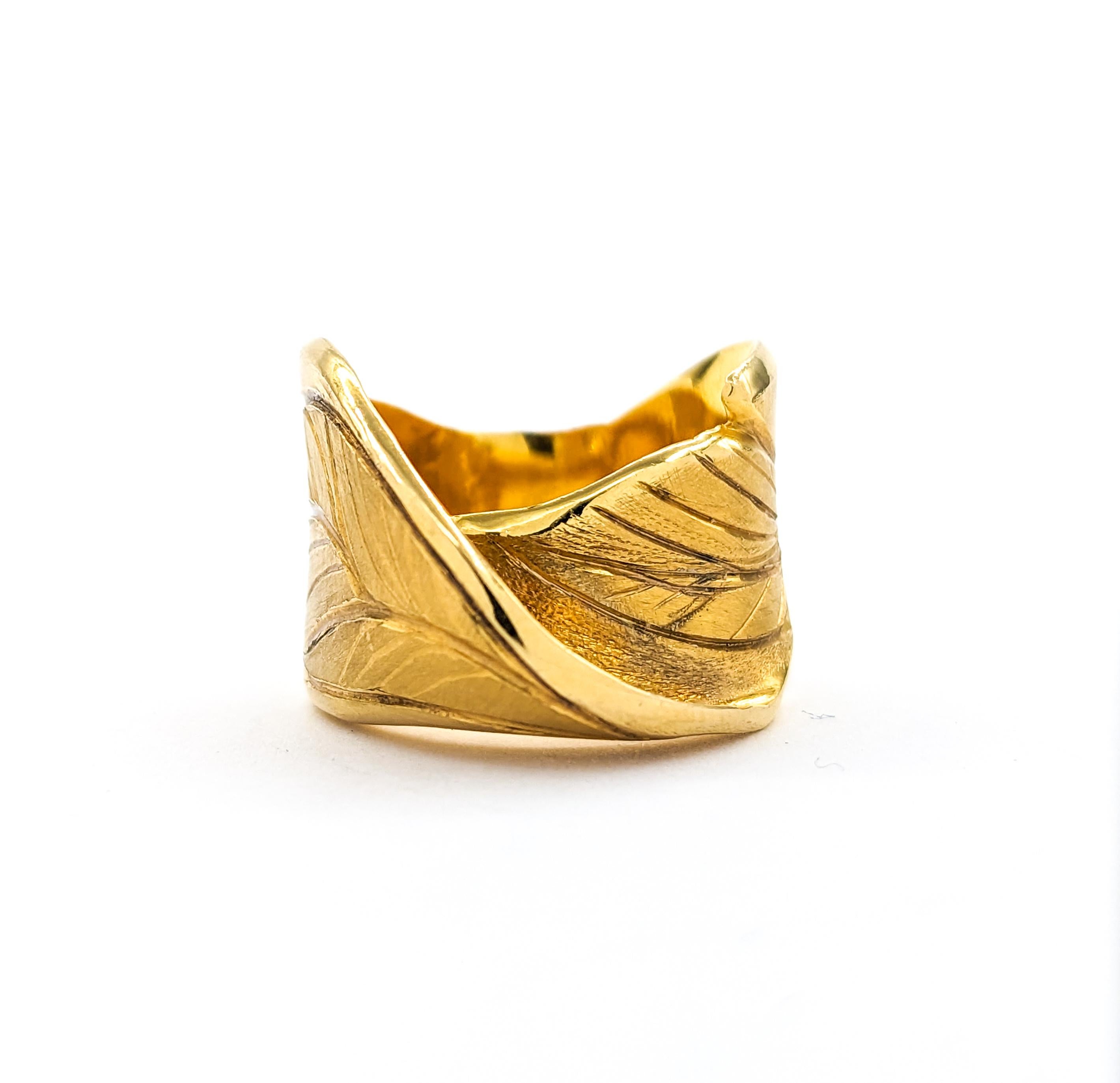 Rosario Garcia 14K Gold Leaf Ring 6