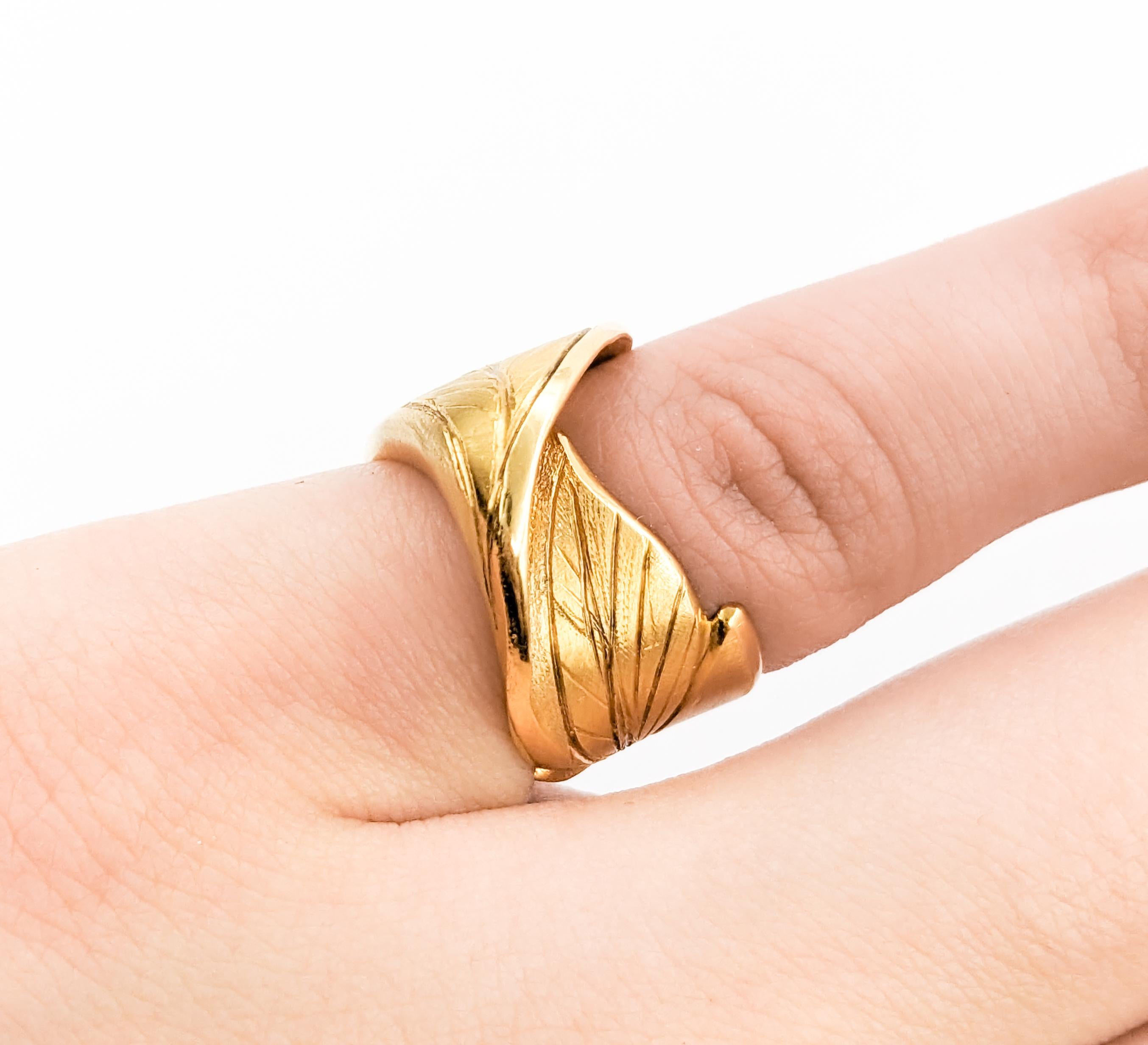 Women's Rosario Garcia 14K Gold Leaf Ring