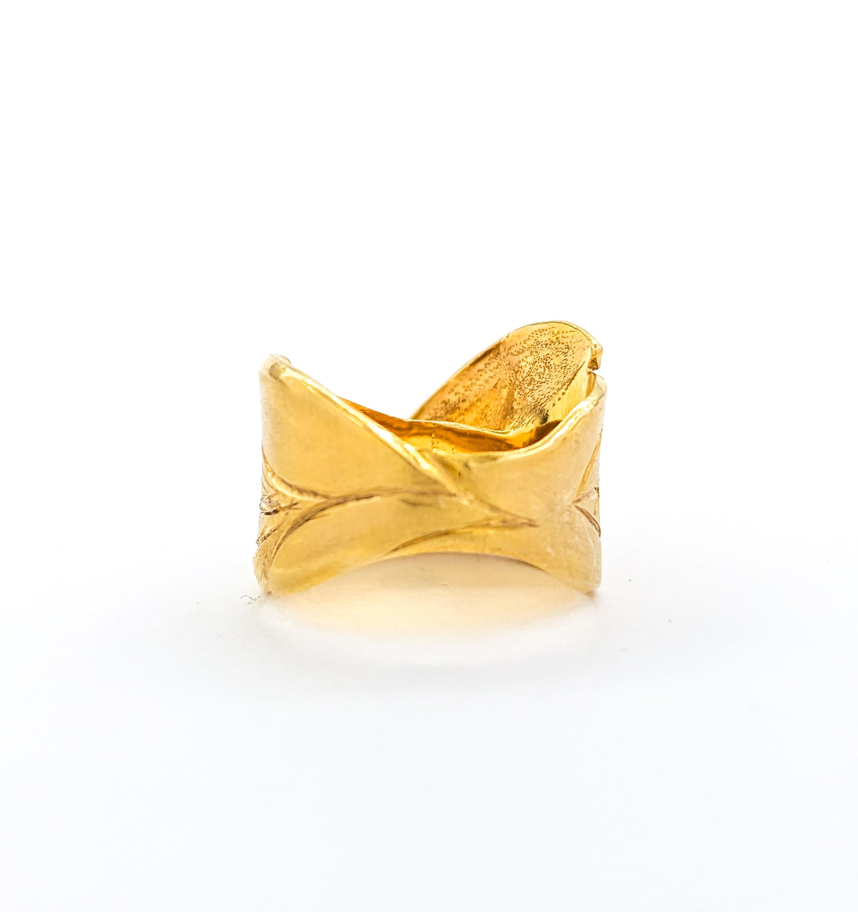 Rosario Garcia 14K Gold Leaf Ring 4