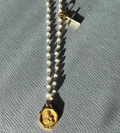 Rosario Edelsteinkette Halskette Jungfrau Maria Hellblaues Emaille Kreuz