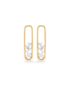 Rosario Navia Mara Drop Earring II in 18K Gold, Platinum, and Diamonds