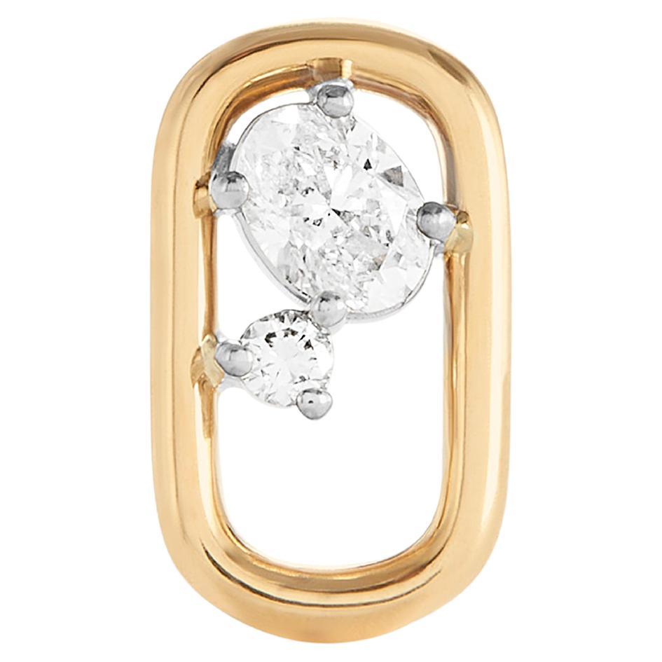 Rosario Navia Mara Stud Earring II in 18K Gold, Platinum, and Diamonds