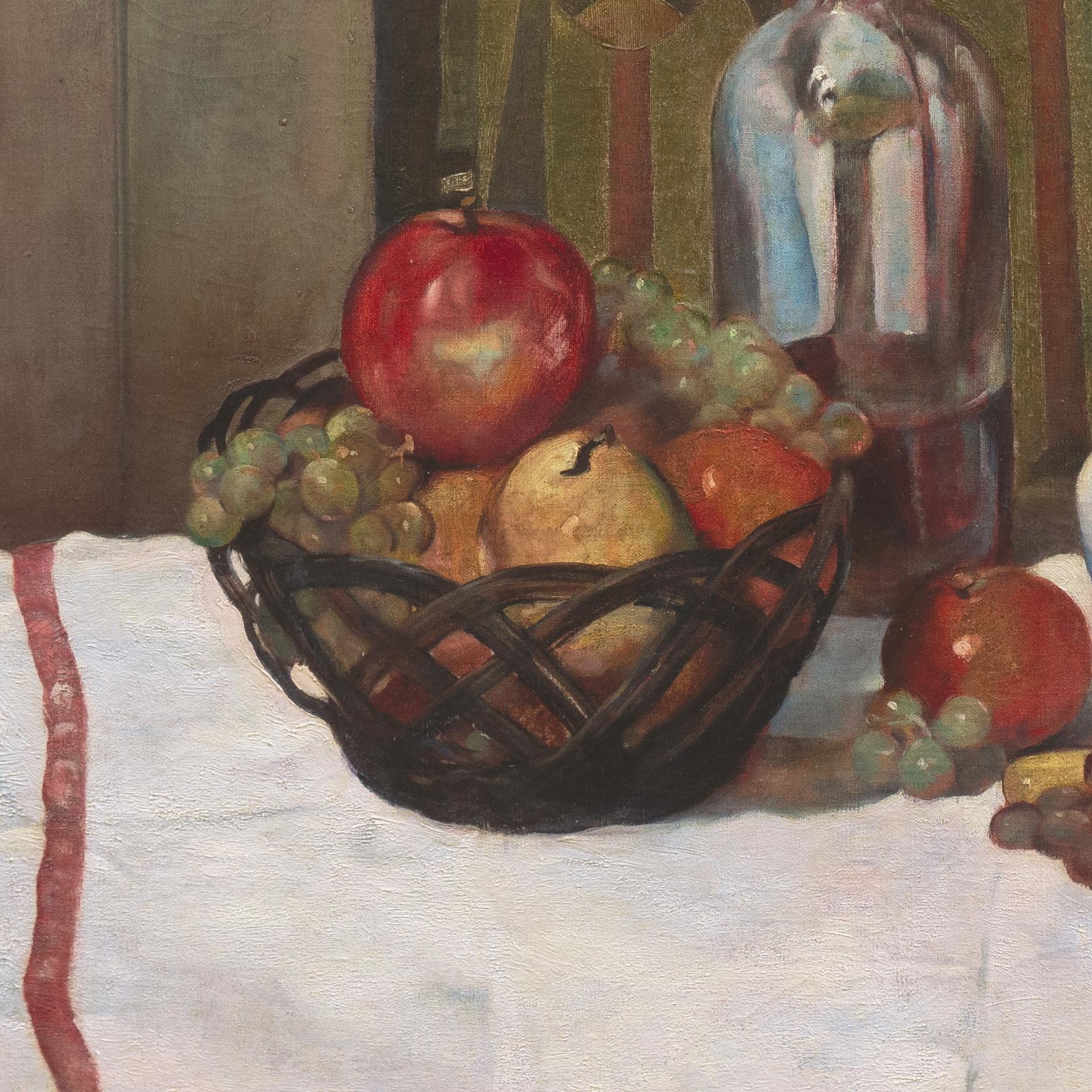 'Bodegón de fruta y vino', Club Salmagundi, PAFA, AIC, Academia Nacional en venta 2