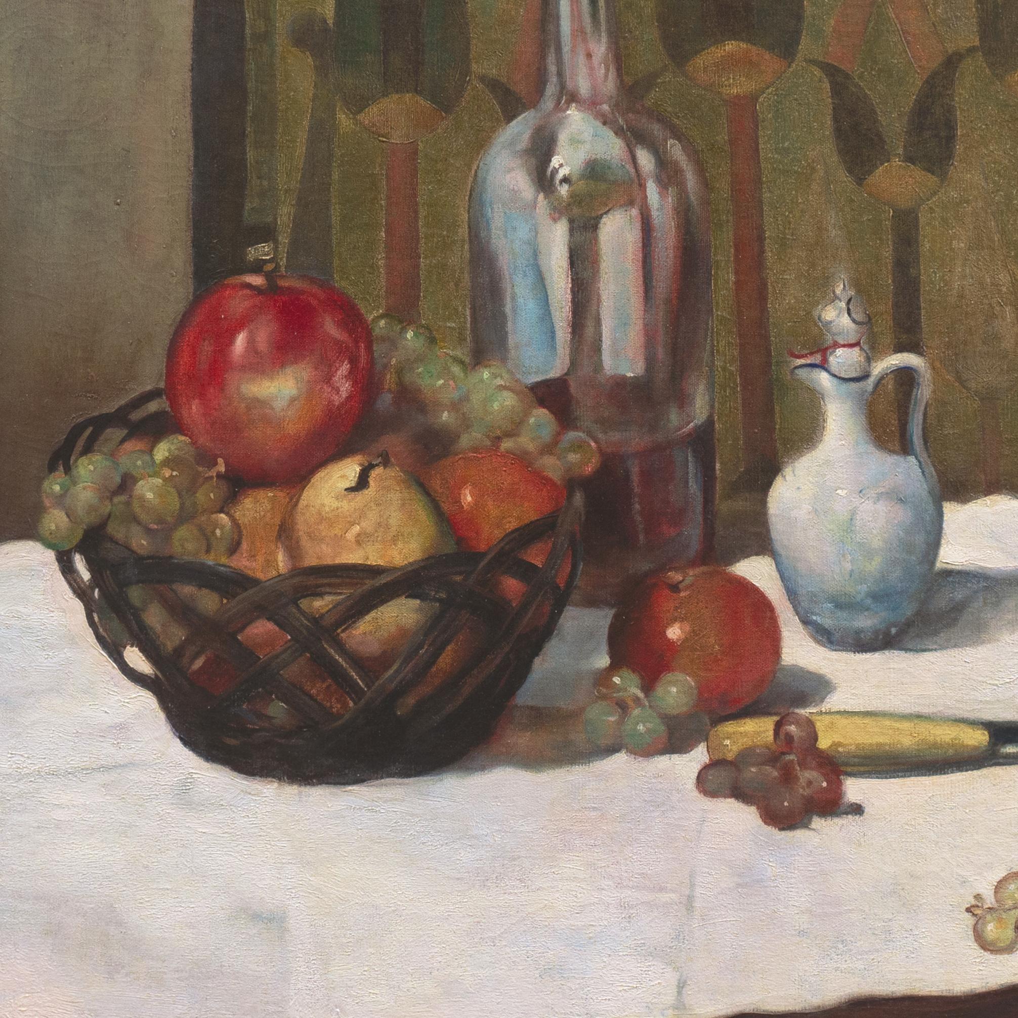 'Bodegón de fruta y vino', Club Salmagundi, PAFA, AIC, Academia Nacional en venta 4