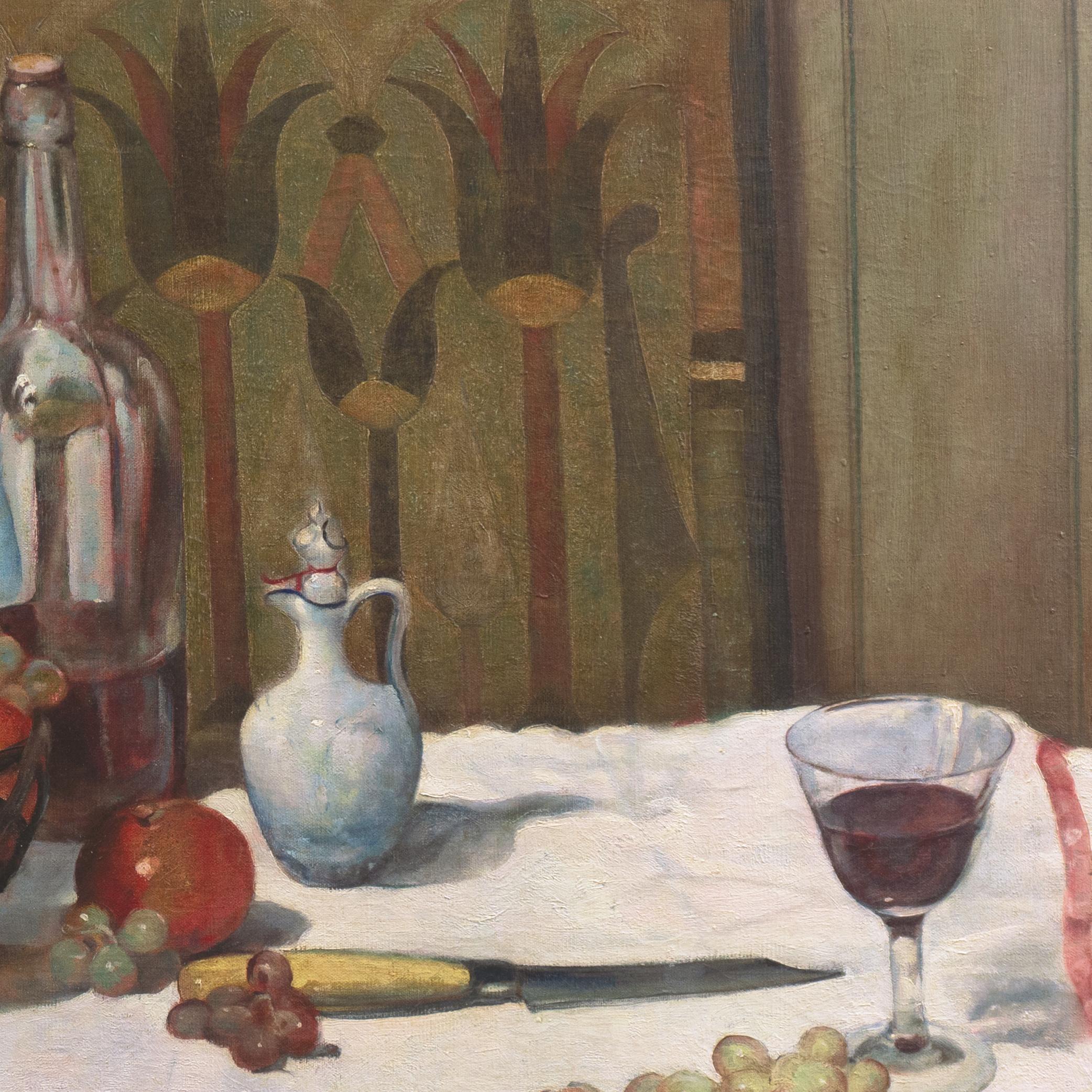 'Bodegón de fruta y vino', Club Salmagundi, PAFA, AIC, Academia Nacional en venta 5