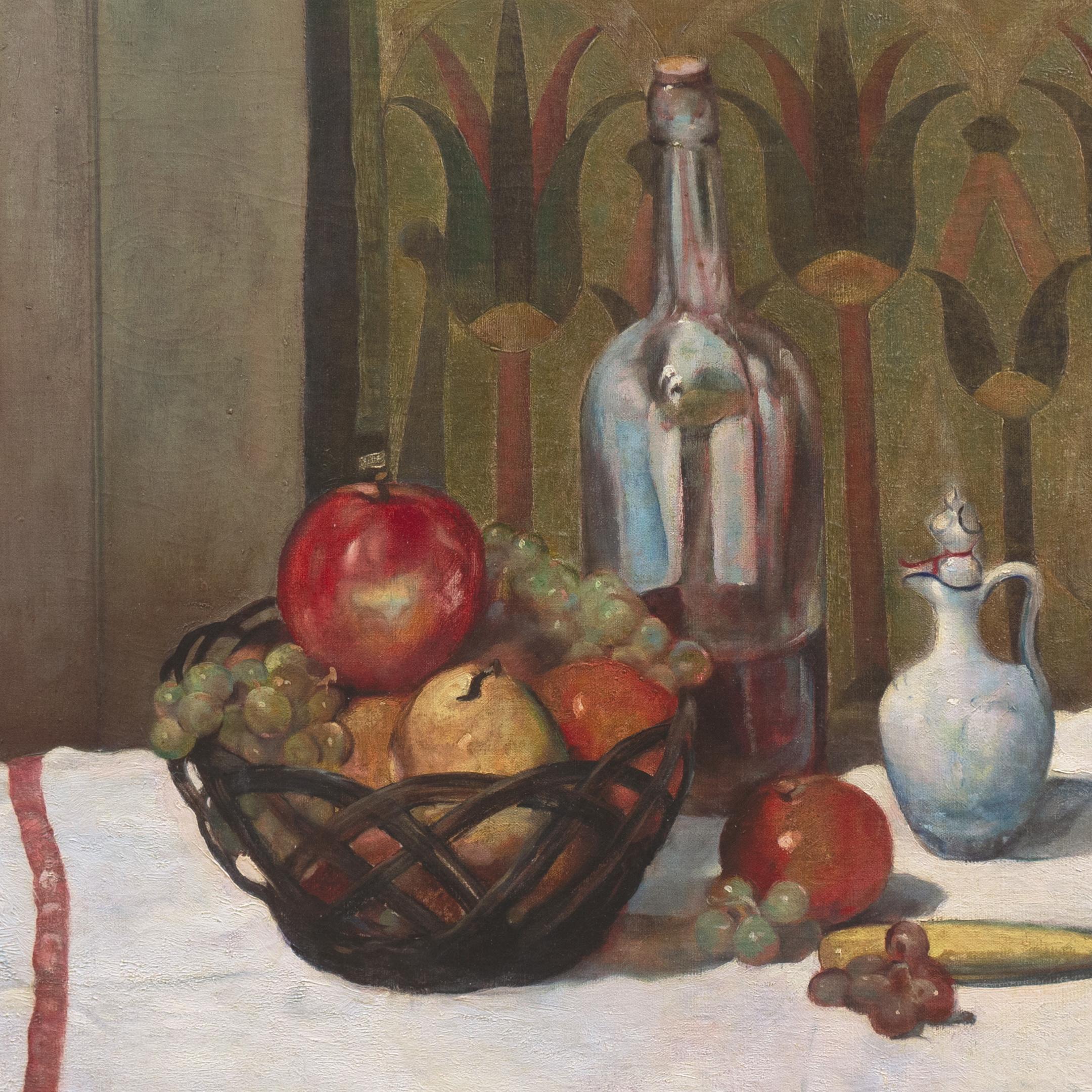 'Bodegón de fruta y vino', Club Salmagundi, PAFA, AIC, Academia Nacional en venta 6