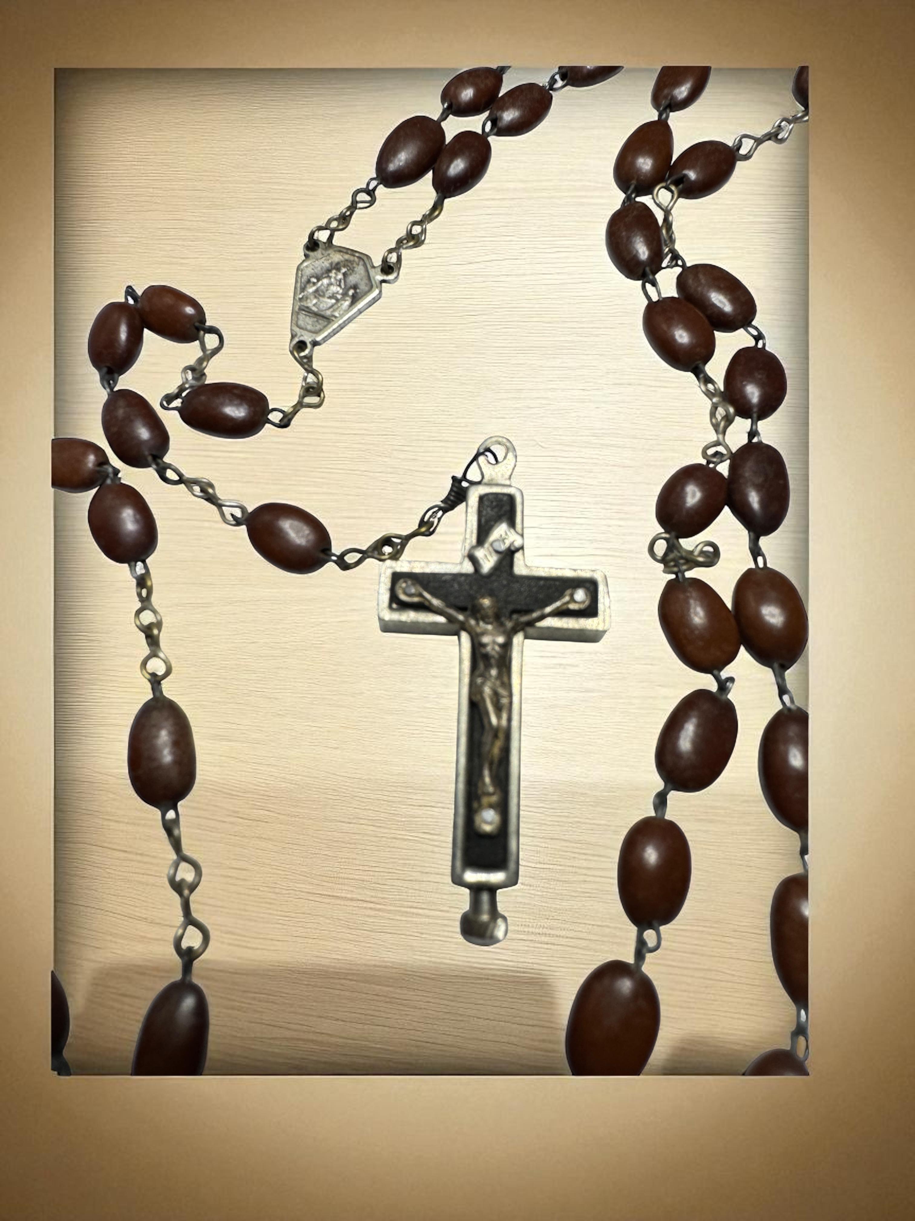 Rosaire Catholique Reliquaire Boîte Crucifix Pendentif Relique Catacombe de Rome en vente 4