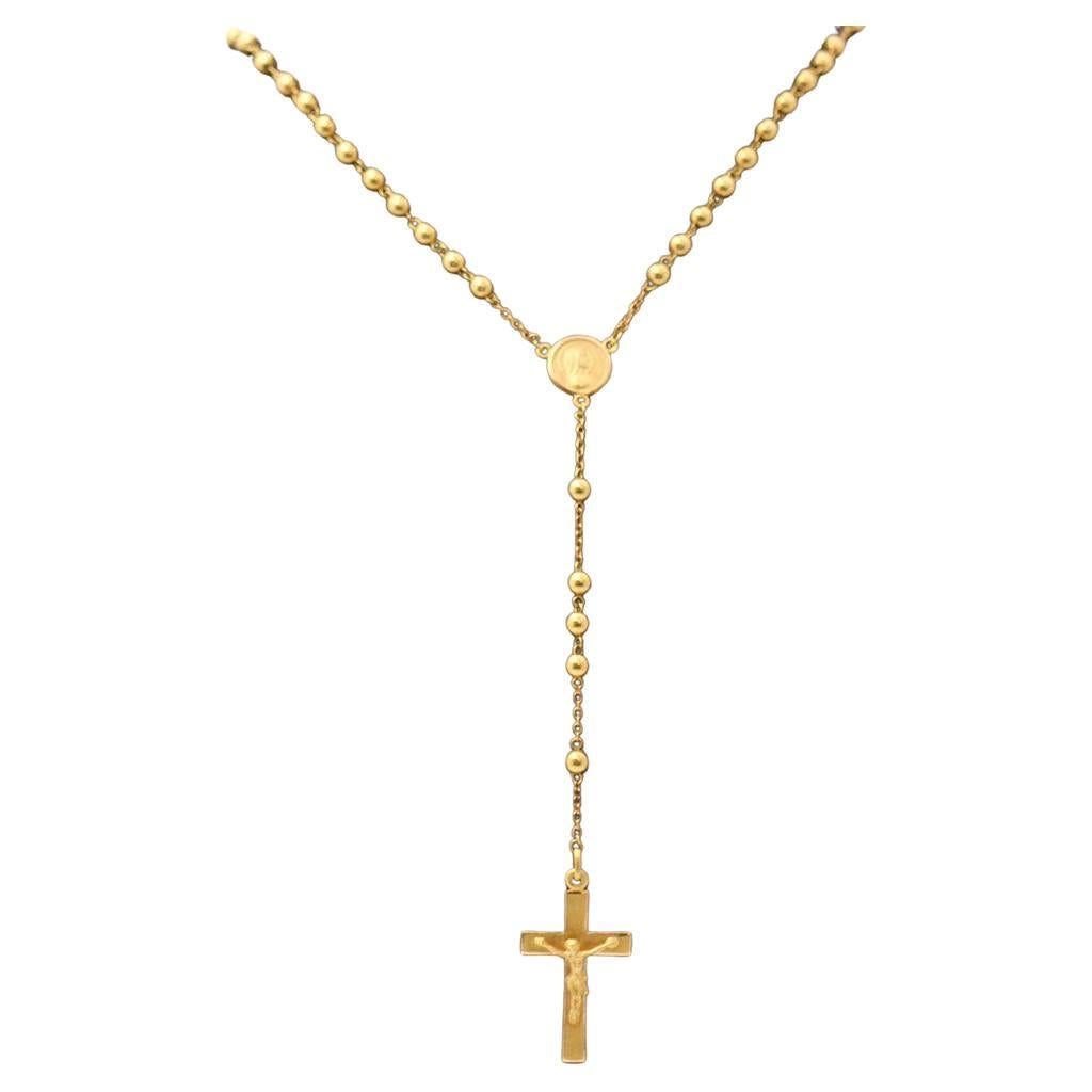 Rosary in Yellow Gold For Sale