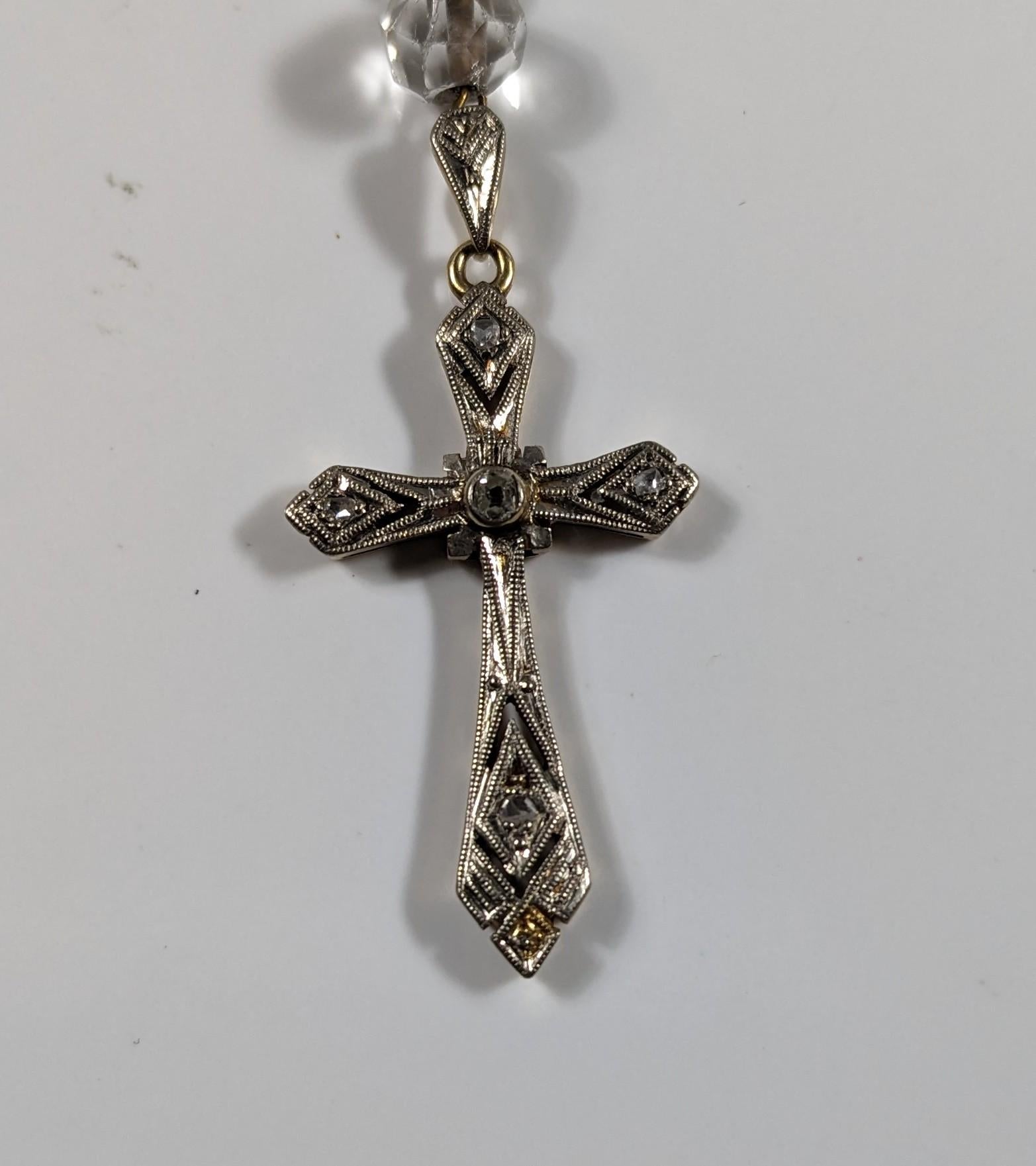 white gold rosary necklace