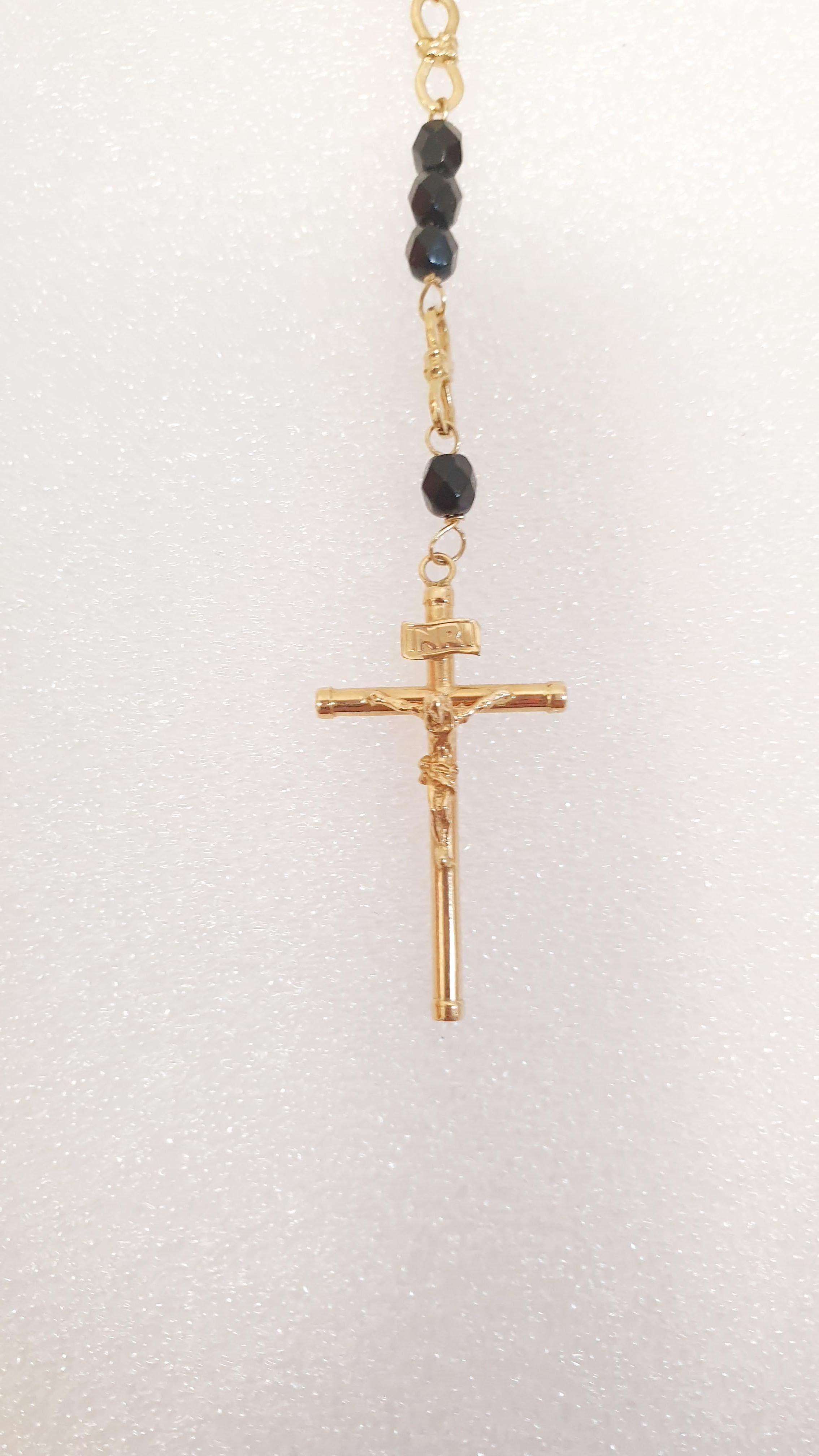 18k rosary necklace