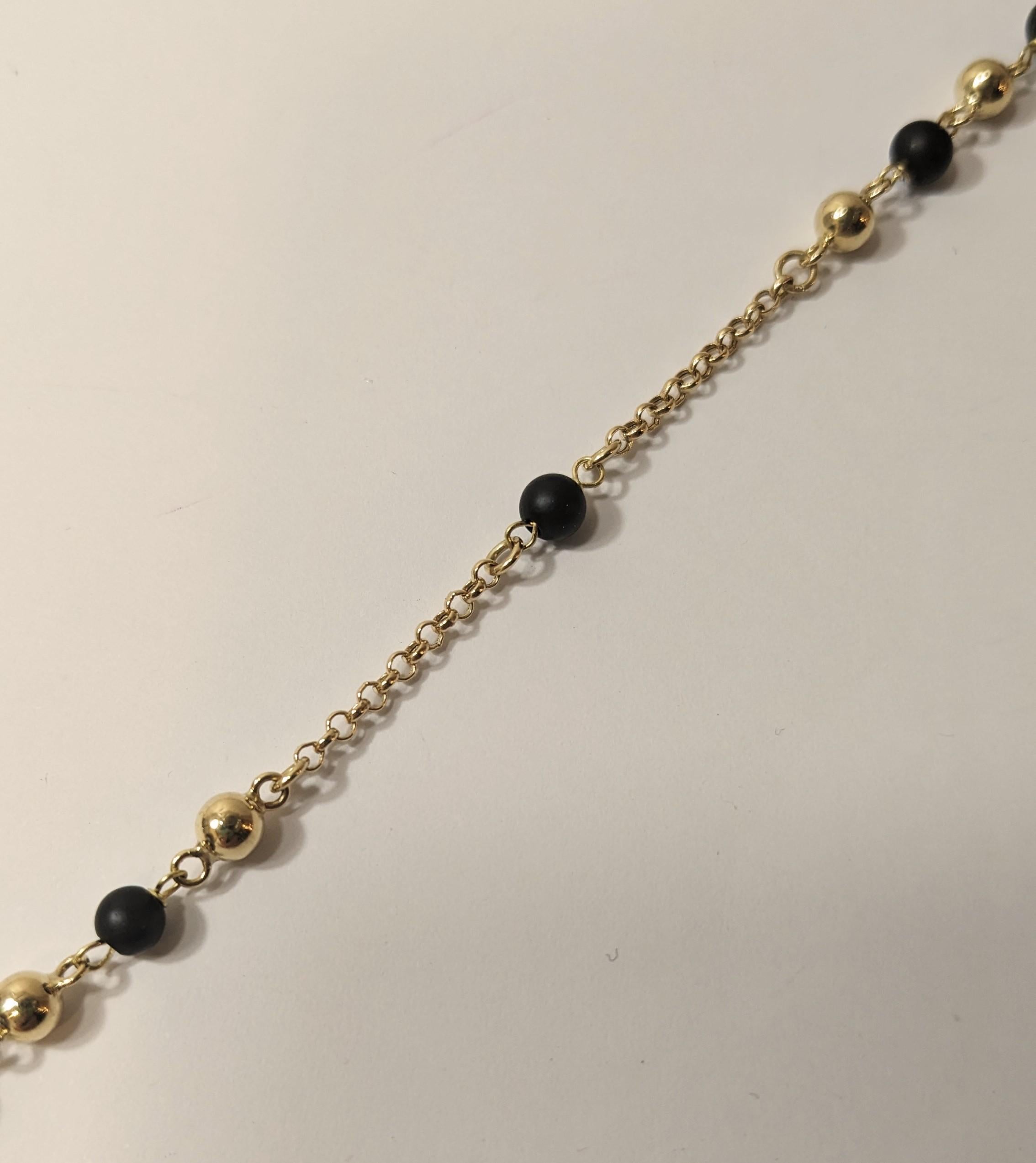 18k gold rosary necklace