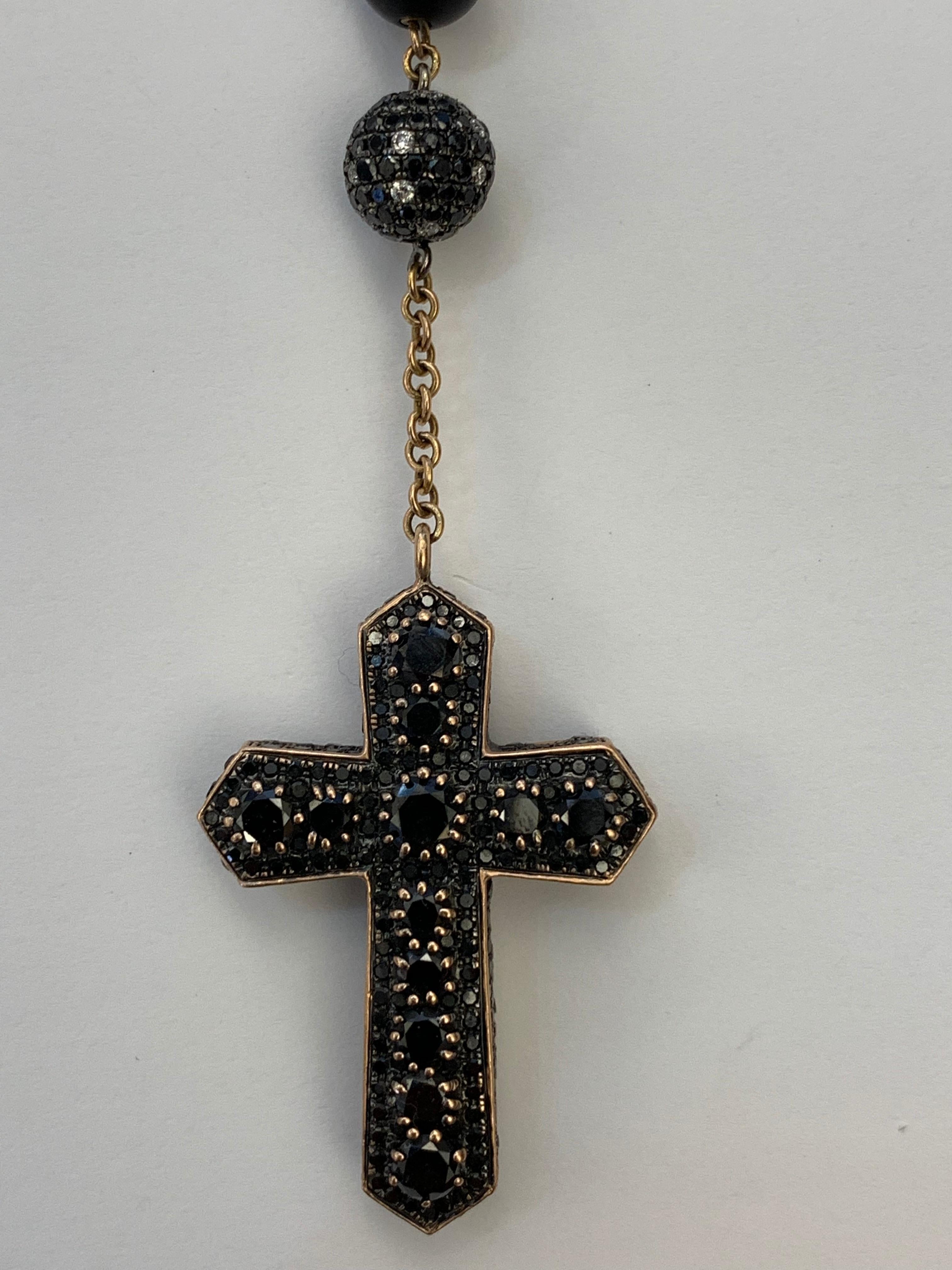 black rosary necklace