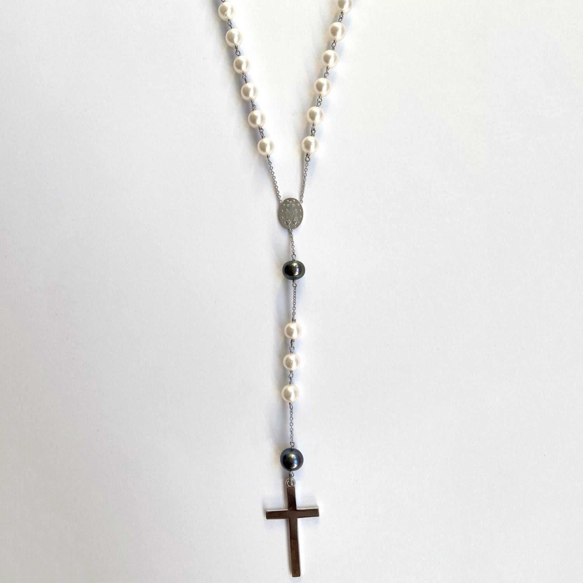 black and gold rosary
