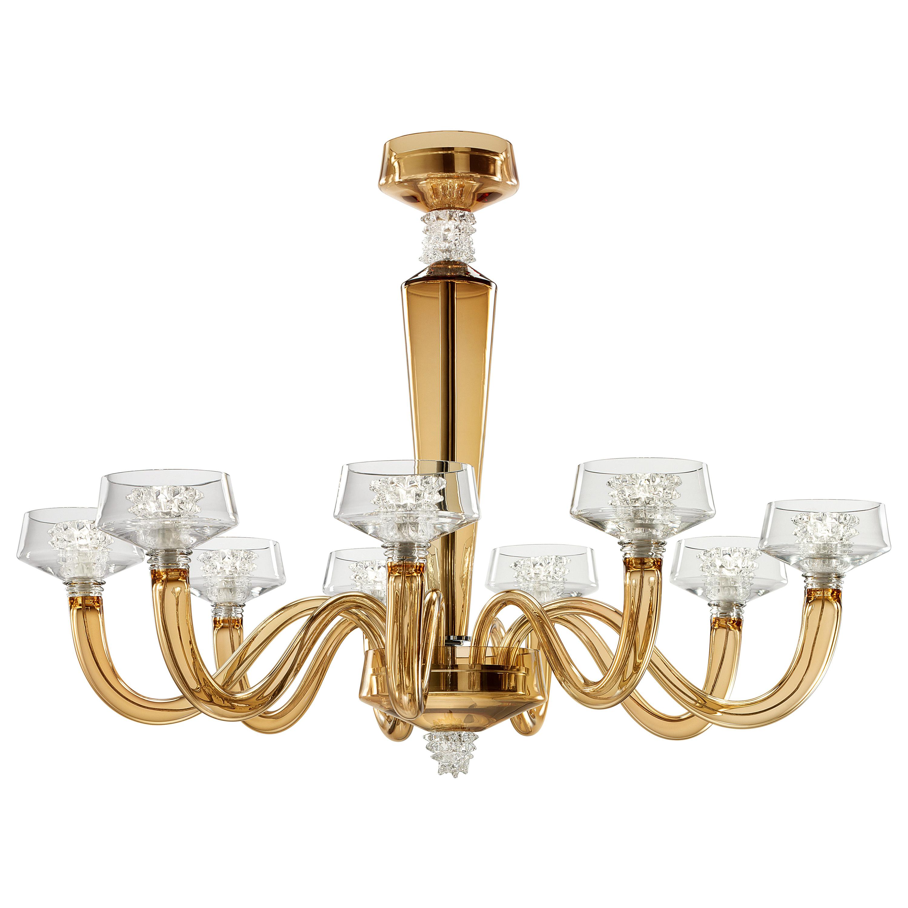 Rosati 5716 09 Chandelier in Glass, by Barovier&Toso