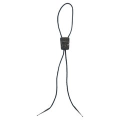 Rosco Scott Sterling Silver Navajo Bear Bolo Tie