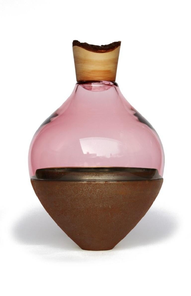 Contemporary Rose and Copper Half Patina India Vessel II, Pia Wüstenberg For Sale