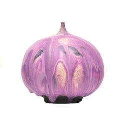 Rose and Erni Cabat Glazed Porcelain Feelie Vase Set of 3, Pink, Green Ceramic