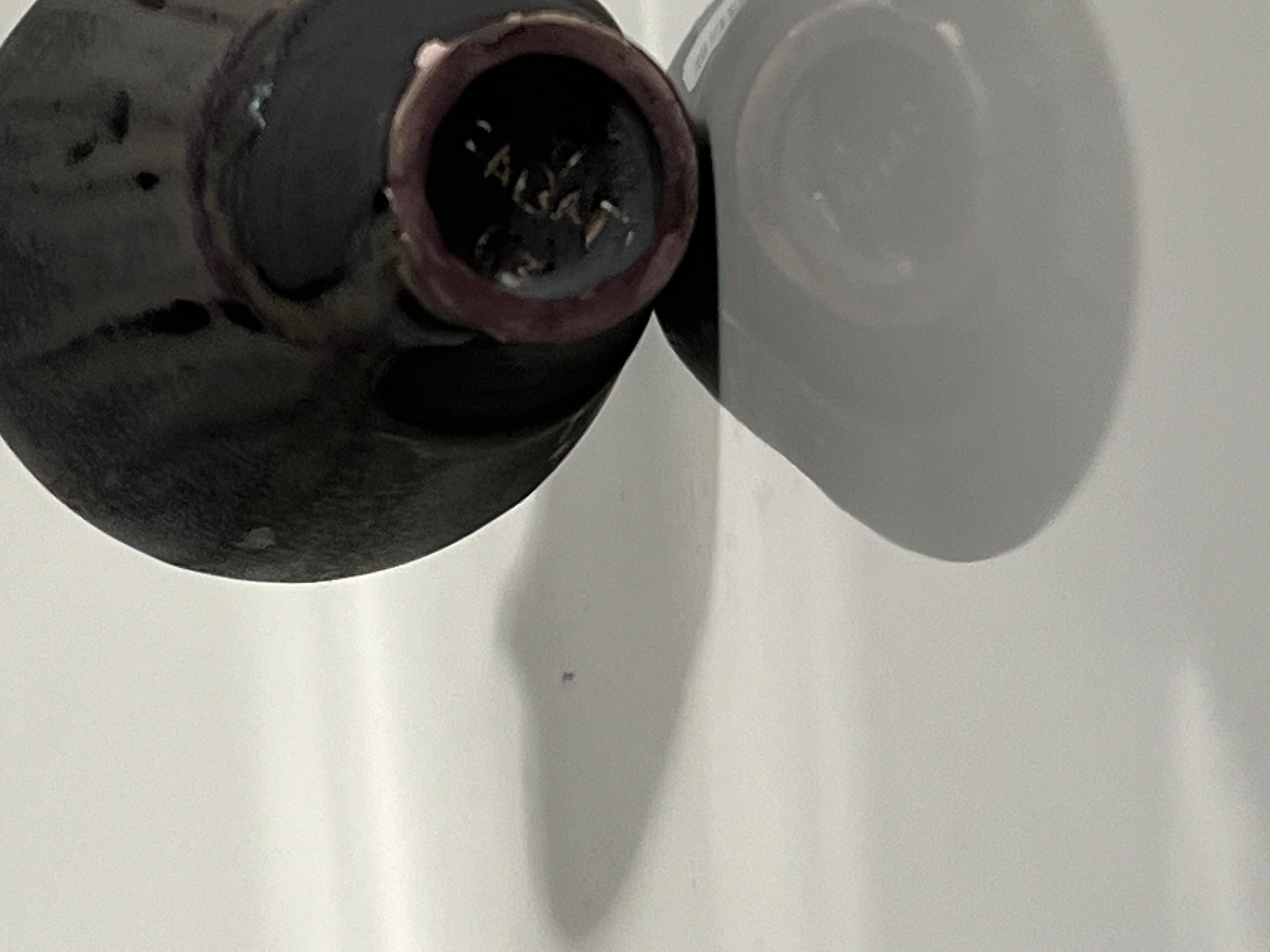 Rose und Erni Cabat glasiertes Porzellan Feelie Vase, groß lila, grau Keramik (20. Jahrhundert) im Angebot