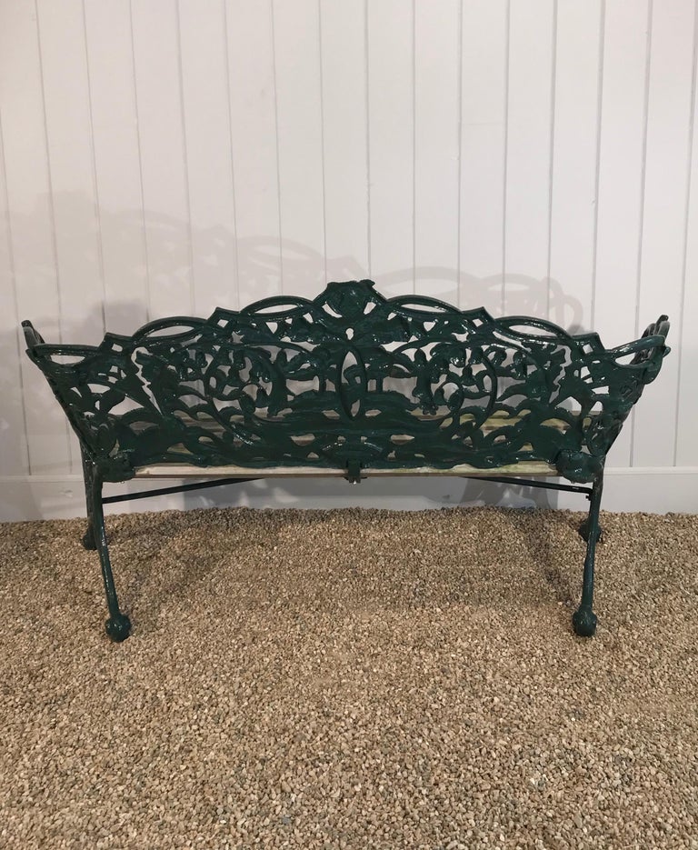 Rose and Thistle Cast Iron Bench by T. Perry and Sons, Glasgow, 1858 For Sale 4