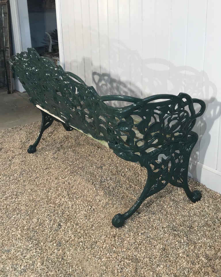 Rose and Thistle Cast Iron Bench by T. Perry and Sons, Glasgow, 1858 For Sale 6