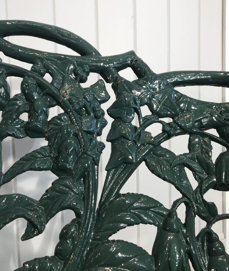 Rose and Thistle Cast Iron Bench by T. Perry and Sons, Glasgow, 1858 For Sale 10