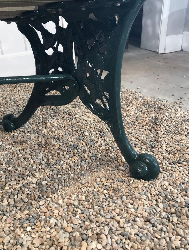 Rose and Thistle Cast Iron Bench by T. Perry and Sons, Glasgow, 1858