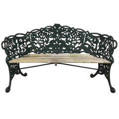 Rose and Thistle Cast Iron Bench by T. Perry and Sons, Glasgow, 1858