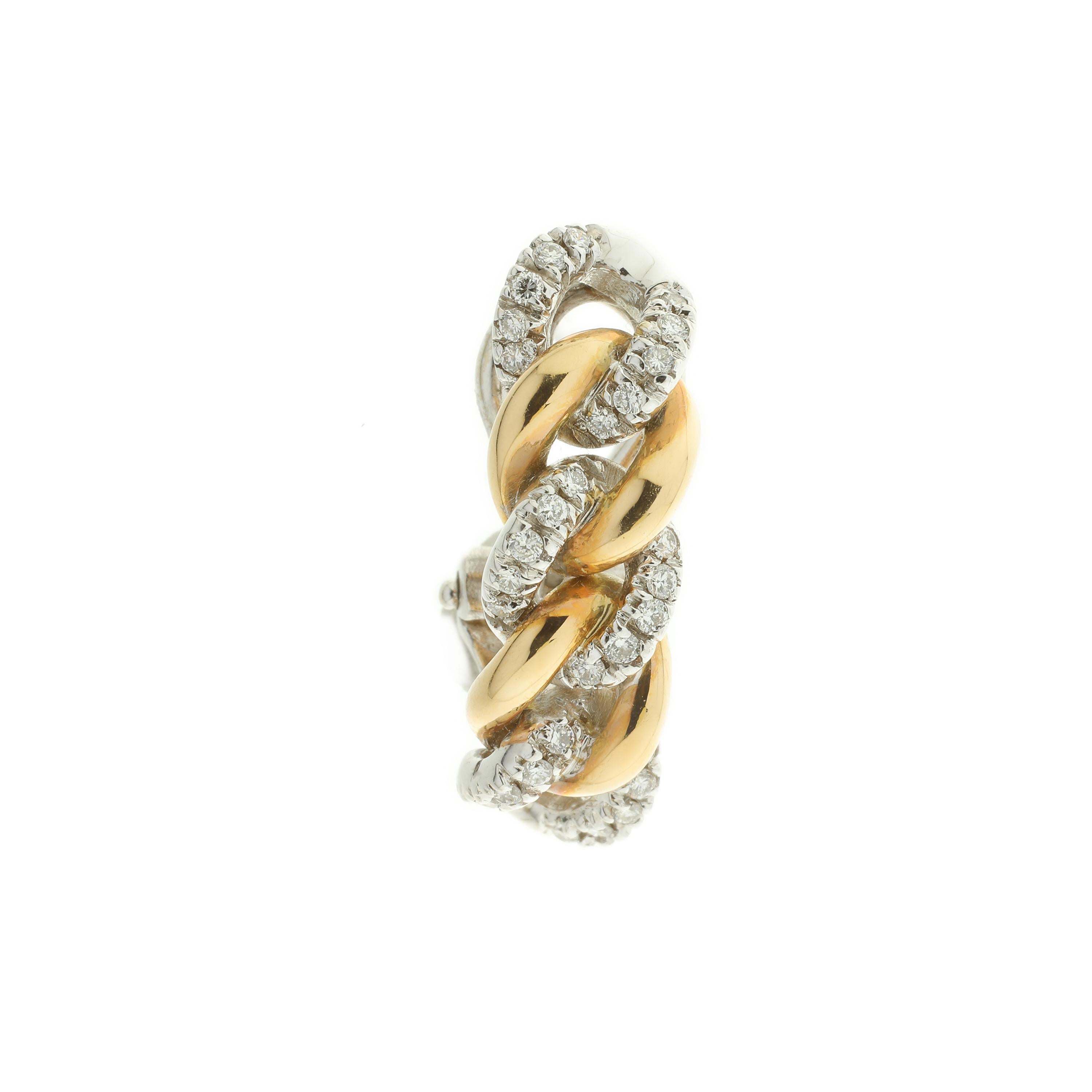 diamond link earrings