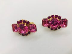 Rose Austrian Crystal Cuff Links