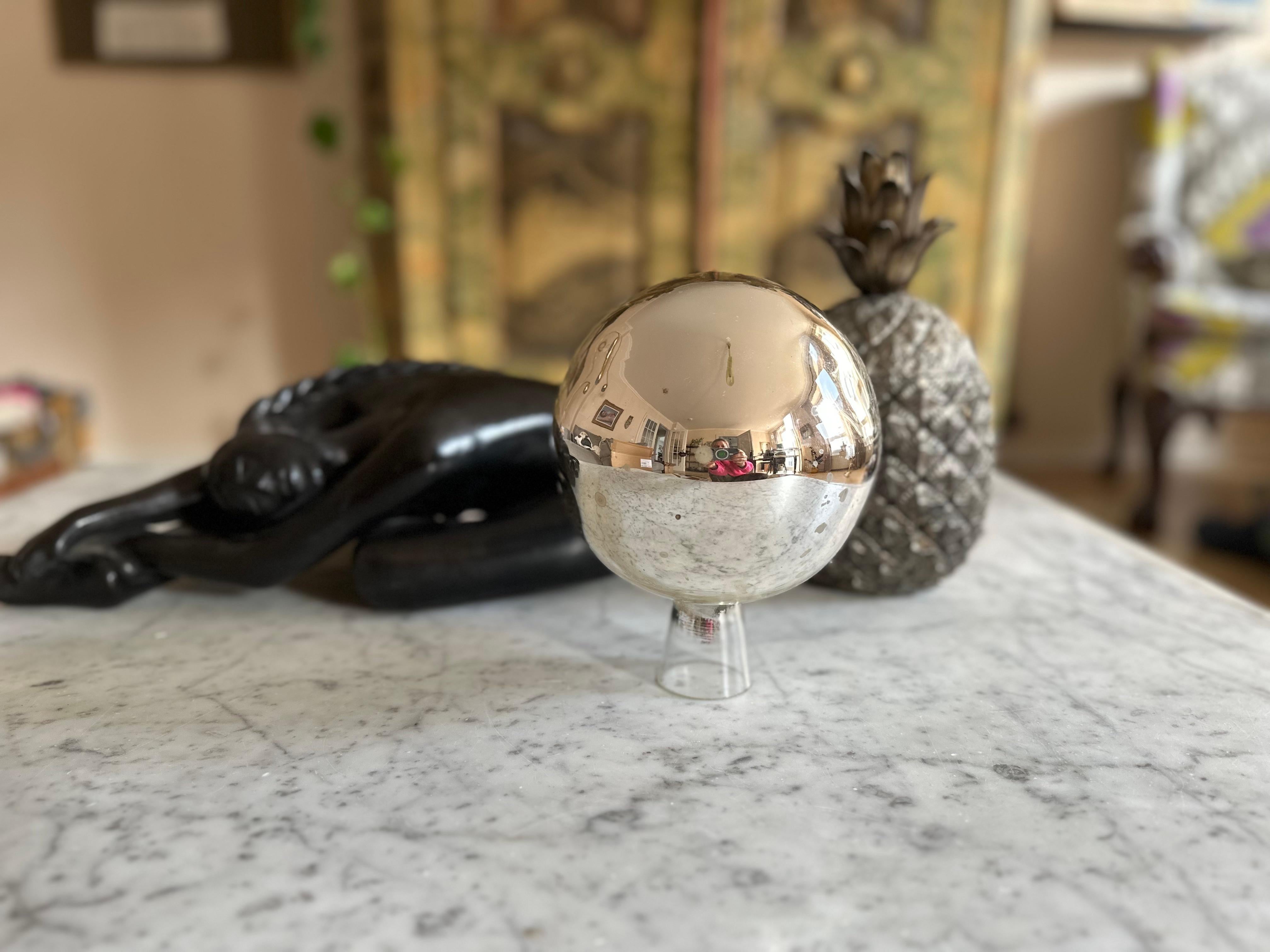 Bola de Rosas / Bola de Jardín de Cristal Espejado en venta 7