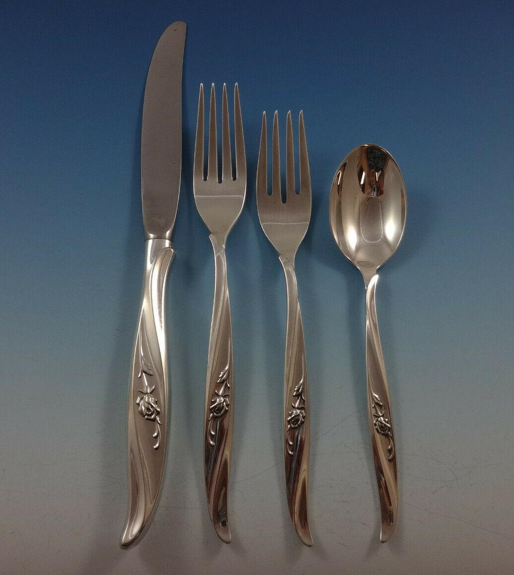 Service de couverts en argent Sterling Rose Ballet by International 12 Set 53 Pieces en vente 2