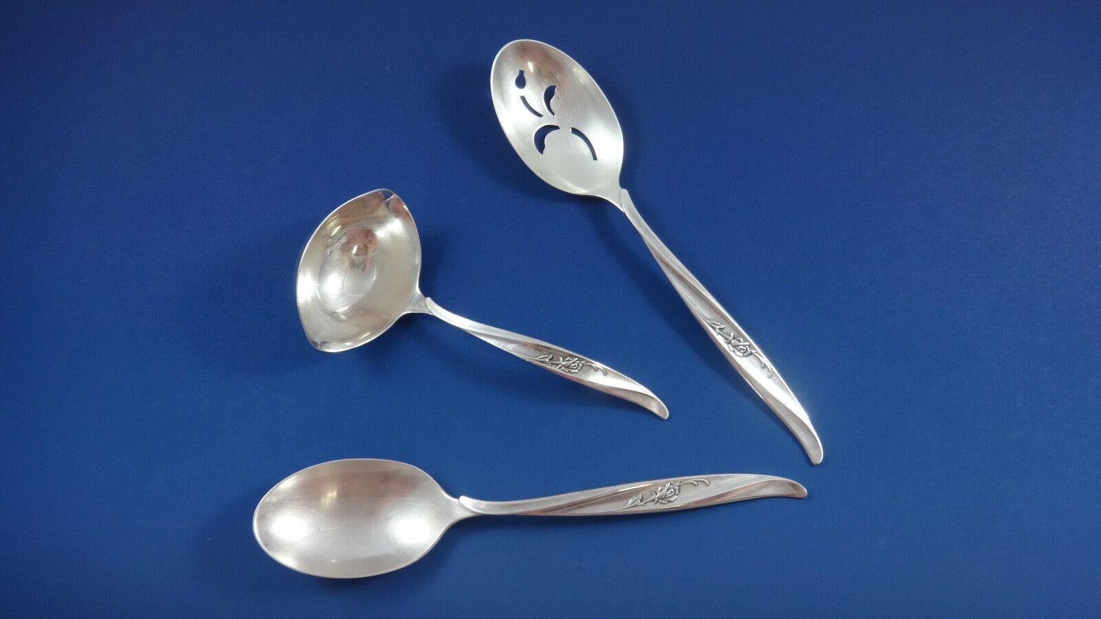 Oval Soup Spoons 6 7/8" Queen's Lace by International Sterling Silver 