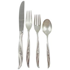 Rose Ballet by International Sterling Silver Flatware Service 8 Set 35 Pieces