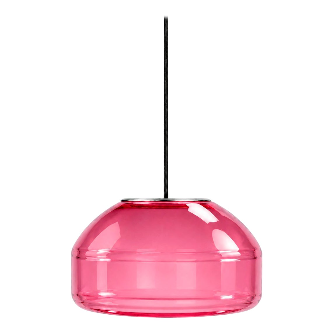 Rose Blown Glass Pendant Light  Modern Minimalist Hanging Lamp For Sale