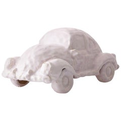 "Rose Bug" Glazed Ceramic Car Sculpture