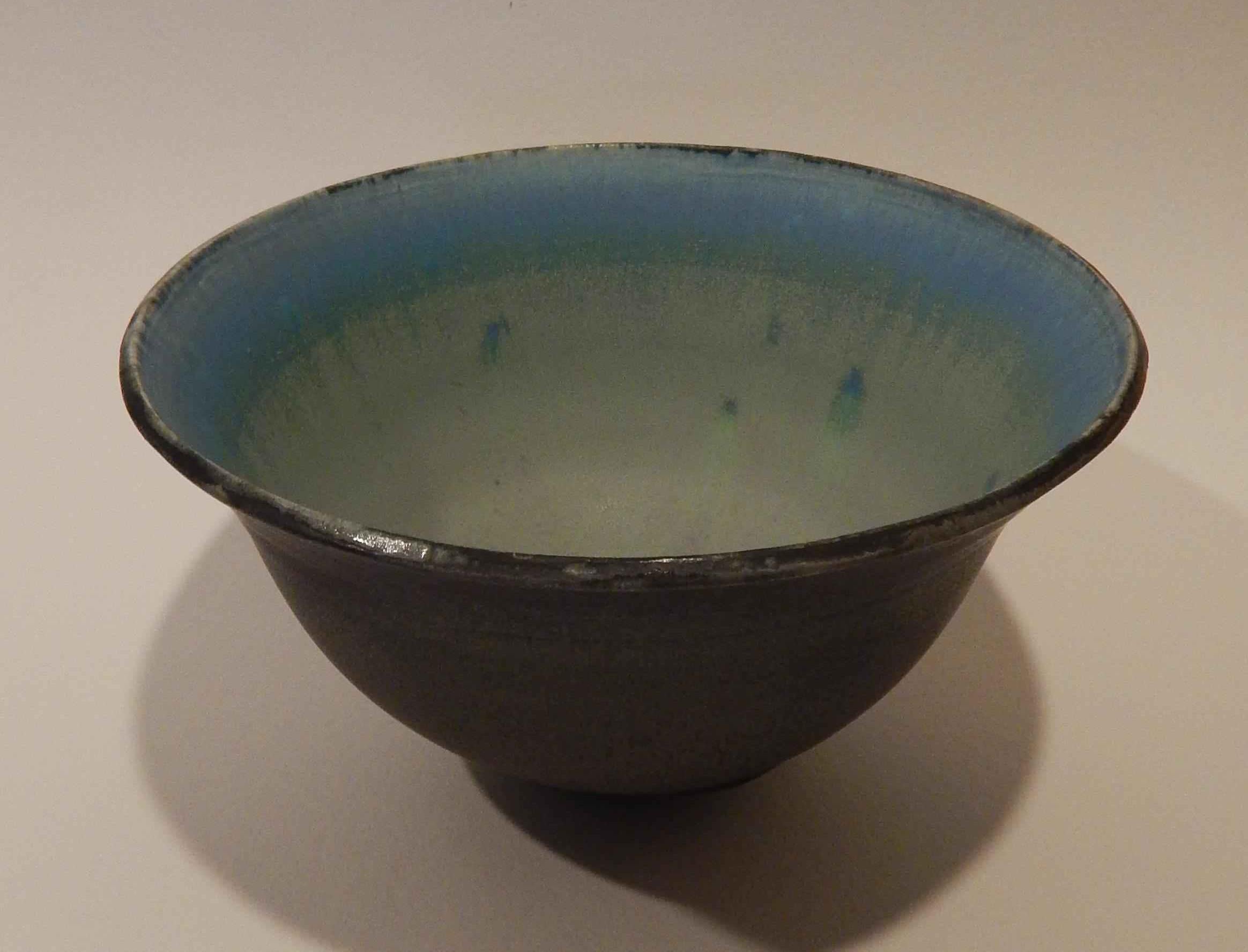 Mid-Century Modern Rose Cabat Studio Ceramic Flared Bowl For Sale