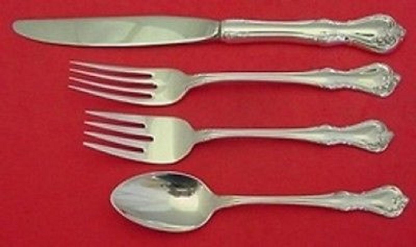 Rose Cascade by Reed & Barton Sterling Silver Flatware Service Set 32 Pieces For Sale 1