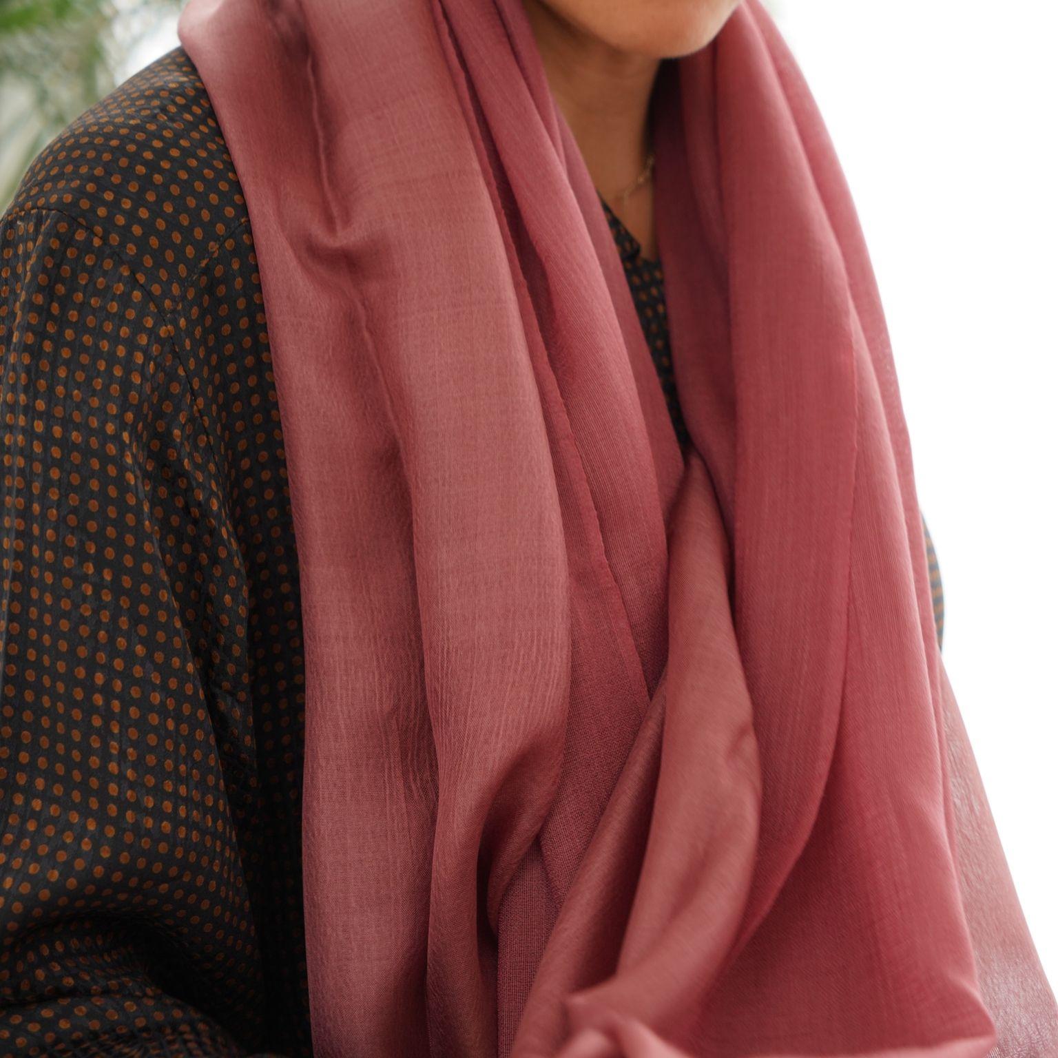 Indian Rose Handloom Cashmere Silk Scarf