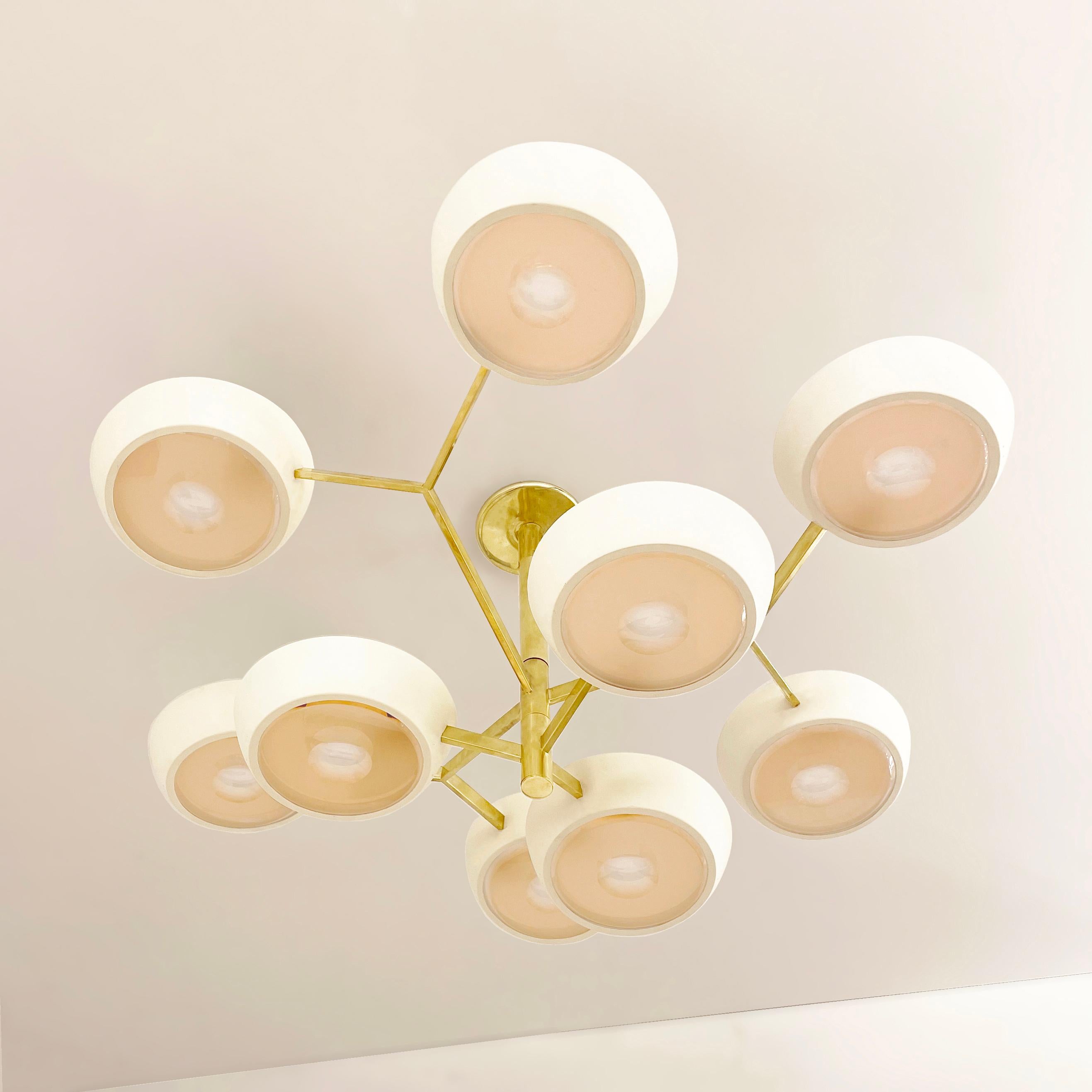 Modern Rose Ceiling Light by Gaspare Asaro-Polished Brass Finish