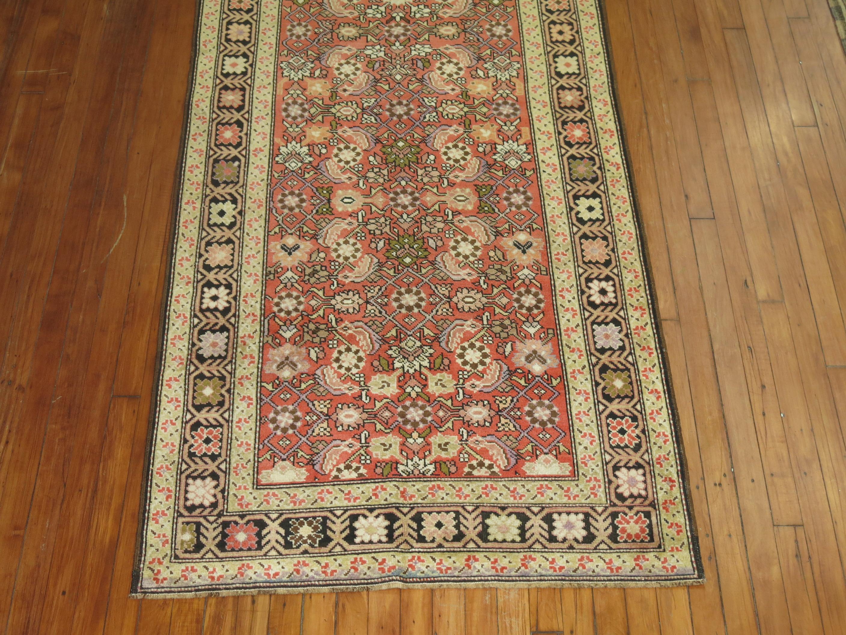 20th Century Rose Color Karabagh Runner For Sale