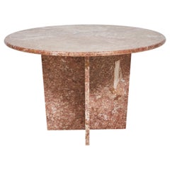 Rose Colored Marble Side Table