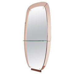 Rose Cristal Art Mirror with Shelf