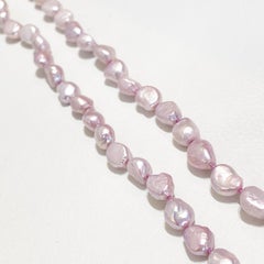 Rose Cultured Pearls, Genuine Pink Pearls w Lobster Clasp