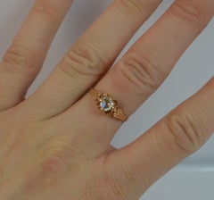 Rose Cut Diamond and 14 Carat Rose Gold Solitaire Ring
