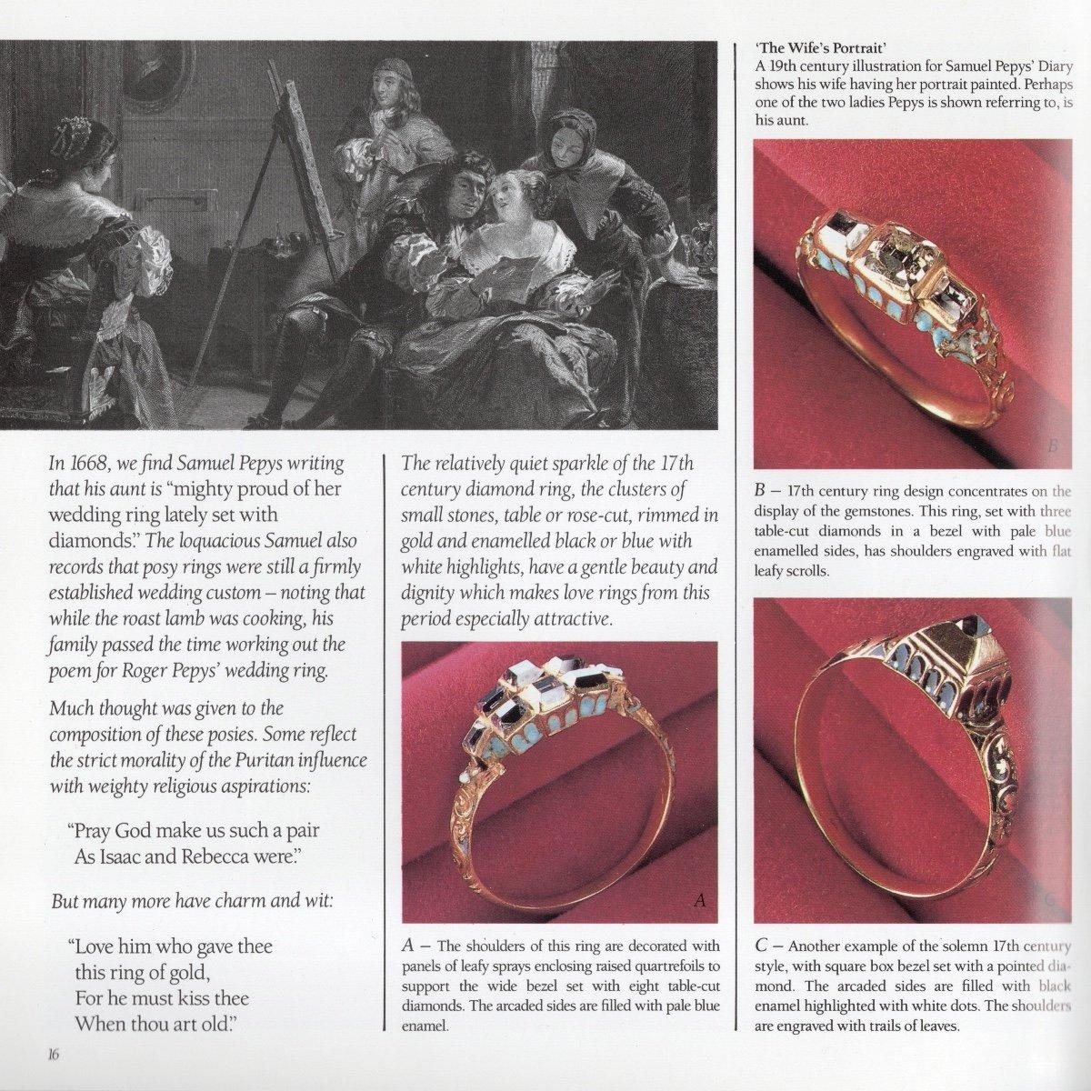 Anello con diamante taglio rosa e smalto blu. Inghilterra, circa 1680-1700. In condizioni discrete in vendita a London, GB