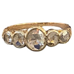 Antique Rose cut diamond and gold ring