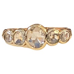 Antique Rose cut diamond and gold ring