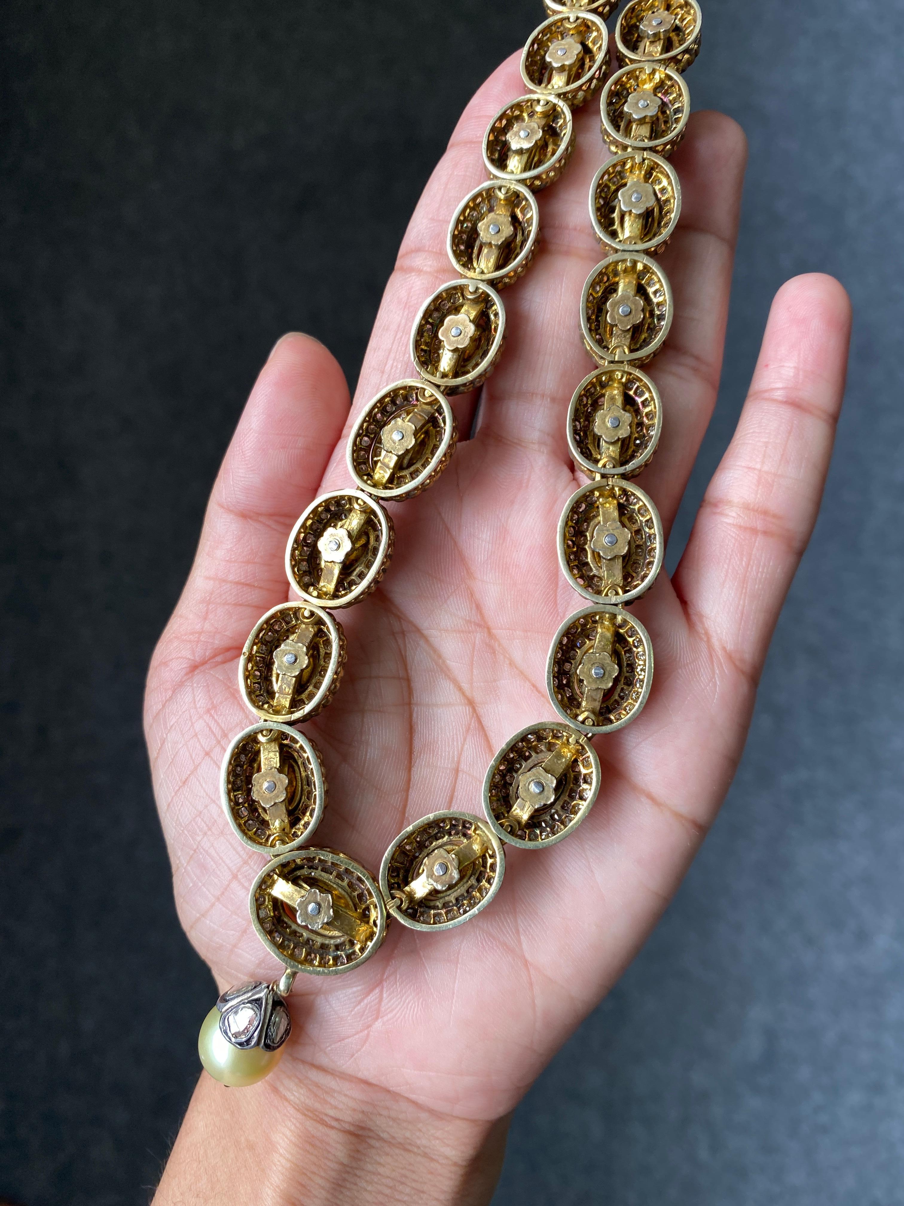 Women's Rose Cut Diamond Antique Necklace For Sale