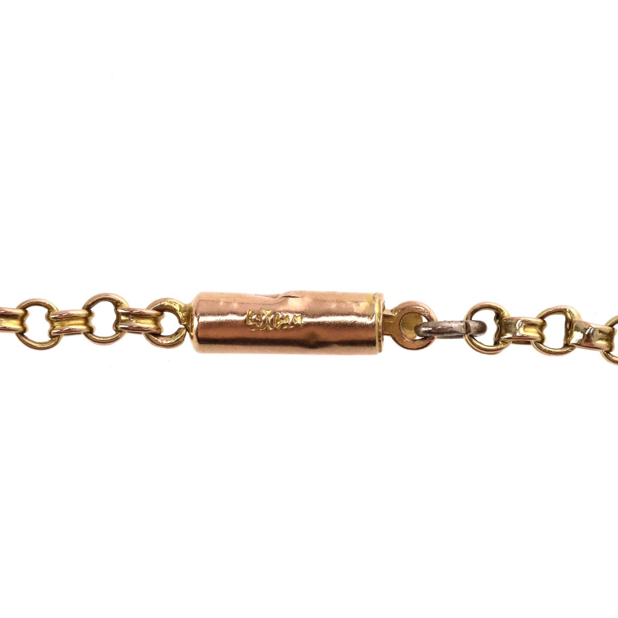 Collier à nœuds en diamant taillé en rose, de style géorgien, en or 15ct Pour femmes en vente
