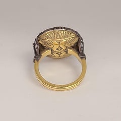 Bague à grappes de diamants taillés en rose